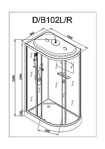 Душевая кабина DTO D102S 120х80 купить в интернет-магазине Sanbest