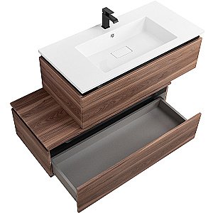 Нижняя тумба Cezares SLIDER-1000-1C-PI-NA-P орех дымчатый для ванной в интернет-магазине сантехники Sanbest