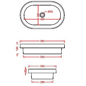 Раковина Artceram Fuori Scala 58,3 TFL033 37 00 blu denim купить в интернет-магазине Sanbest