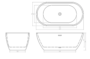 Ванна акриловая CeruttiSpa d'ISEO 9903 160x75 белая купить в интернет-магазине Sanbest