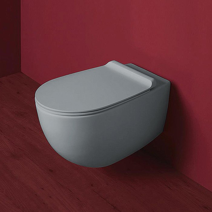 Унитаз подвесной SIMAS Vignoni VI18 cemento matt безободковый, цемент  матовый купить в интернет-магазине Sanbest