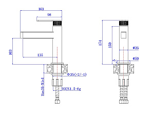 Смеситель для раковины BelBagno DELTA DEL2.0-LVM-GM-W0 оружейная сталь купить в интернет-магазине сантехники Sanbest