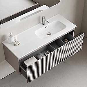 Тумба с раковиной Sancos Snob R 1.0 SNR1.0120LSM/SNR1.0120RSM Doha Soft для ванной в интернет-магазине Sanbest
