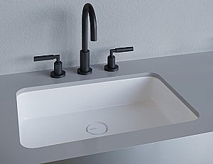 Раковина врезная снизу столешницы Salini MAREA 09 1802209M 54,5 из искусственного камня S-Stone, белая матовая купить в интернет-магазине Sanbest