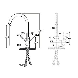 Смеситель для кухни Kaiser Merkur 26544 купить в интернет-магазине сантехники Sanbest