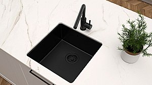 Кухонная мойка Paulmark Lassan 44 LA44-MBN черная матовая купить в интернет-магазине сантехники Sanbest