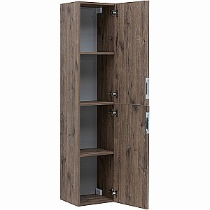 Пенал Aquanet Алвита new 35 334189 дуб веллингтон табак для ванной в интернет-магазине сантехники Sanbest