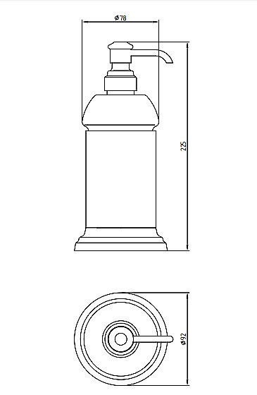 Диспенсер настольный Migliore Mirella прозрачное стекло/бронза купить в интернет-магазине сантехники Sanbest