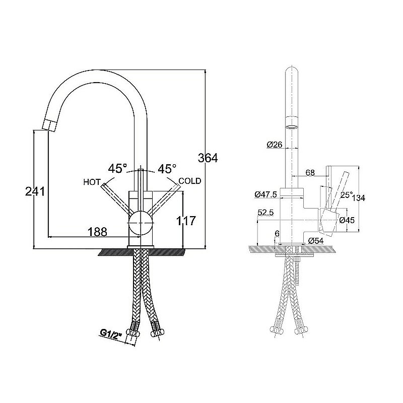 Смеситель для кухни Kaiser Merkur 26544 купить в интернет-магазине сантехники Sanbest
