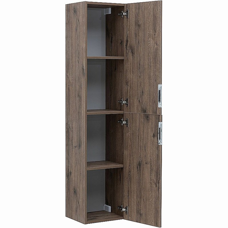 Пенал Aquanet Алвита new 35 334189 дуб веллингтон табак для ванной в интернет-магазине сантехники Sanbest