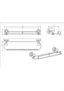Полка CeramaLux Caps 51311 хром купить в интернет-магазине сантехники Sanbest