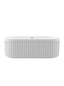 Ванна из искусственного камня BELBAGNO BB-BOHEME-170-75-55-SSB solid surface, белая купить в интернет-магазине Sanbest