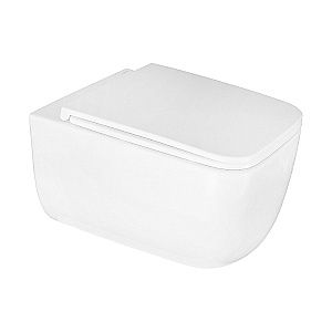 Унитаз подвесной Azario Flavia AZ-0076-UQ1 белый, безободковый, с крышкой микролифт, слив торнадо купить в интернет-магазине Sanbest