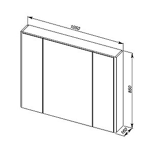 Зеркальный шкаф Aquanet Орлеан 105 купить в интернет-магазине сантехники Sanbest