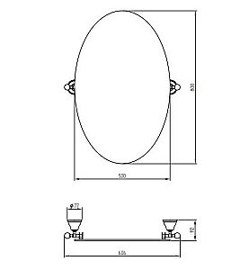 Зеркало Migliore Provance ML.PRO-60.533.DO золото в ванную от интернет-магазине сантехники Sanbest