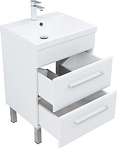 Тумба с раковиной Aquanet Лукка 302396 60 белый для ванной в интернет-магазине Sanbest