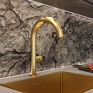 Смеситель для кухни Elghansa RADIANT XQ 5647181-MattGold золото матовое купить в интернет-магазине сантехники Sanbest