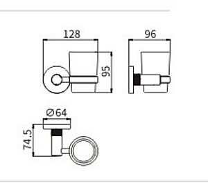 Стакан для зубных щеток CeramaLux Antica 61202-1 золото купить в интернет-магазине сантехники Sanbest