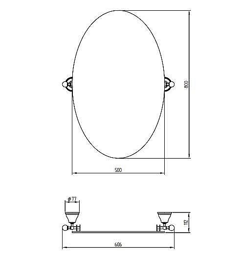 Зеркало Migliore Provance ML.PRO-60.533.DO золото в ванную от интернет-магазине сантехники Sanbest