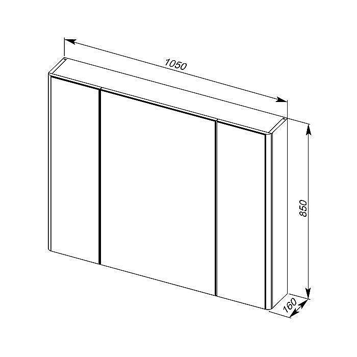Зеркальный шкаф Aquanet Орлеан 105 купить в интернет-магазине сантехники Sanbest
