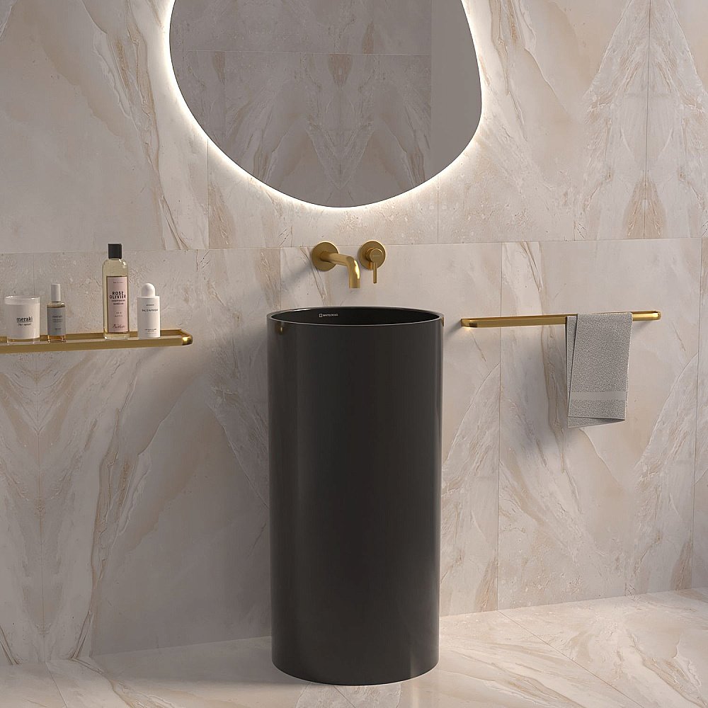 Раковина напольная WhiteCross Altar 43 0737.043043.101 черная купить в интернет-магазине Sanbest