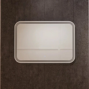 Зеркало Azario Давид-S 80х55 LED-00002738 белое в ванную от интернет-магазине сантехники Sanbest