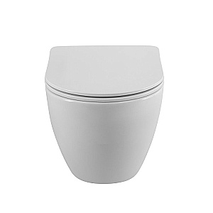 Унитаз подвесной CEZARES STYLUS-TOR CZR-6601-TH-TOR/SC безободковый, смыв торнадо, с крышкой микролифт, белый купить в интернет-магазине Sanbest