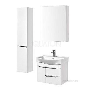 Тумба с раковиной Акватон Беверли 65 белая глянцевая для ванной в интернет-магазине Sanbest