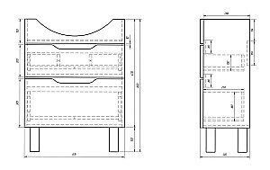 Тумба с раковиной Dreja Laguna Plus 65 для ванной в интернет-магазине Sanbest