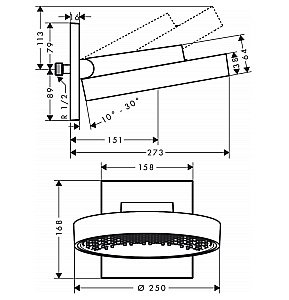 Верхний душ Hansgrohe Rainfinity 250 1jet Белый 26226700 купить в интернет-магазине сантехники Sanbest