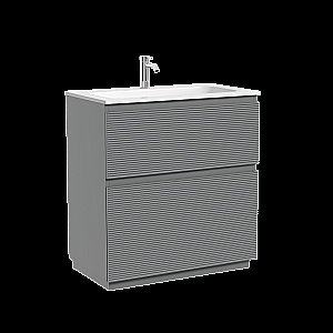 Тумба с раковиной Sancos FOLK Floor FL80FES/CN7012 80 Ergraut soft для ванной в интернет-магазине Sanbest