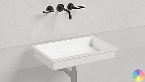 Раковина врезная снизу столешницы Salini MAREA 14 1802214MF 60 из искусственного камня S-Stone, матовая, цвет по RAL полностью купить в интернет-магазине Sanbest