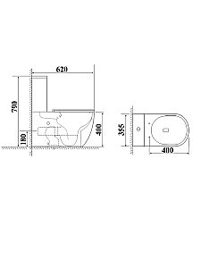 Унитаз напольный Ceruttispa MIRKO CT11090 безободковый с бачком, с крышкой микролифт, слив-торнадо, белый купить в интернет-магазине Sanbest