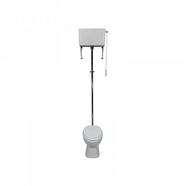 Унитаз Magliezza Retro 7010 белый/хром, с высоким бачком купить в интернет-магазине Sanbest