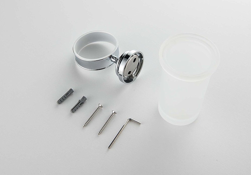 Стакан Aquatek Классик AQ4527CR стекло матовое/хром купить в интернет-магазине сантехники Sanbest