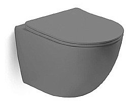 Унитаз подвесной Vincea Globo VT1-14SMG безободковый, с крышкой микролифт, серый матовый купить в интернет-магазине Sanbest