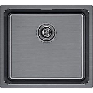 Кухонная мойка Paulmark Yuni 49 YU49-GM вороненая сталь купить в интернет-магазине сантехники Sanbest