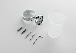 Стакан Aquatek Классик AQ4527CR стекло матовое/хром купить в интернет-магазине сантехники Sanbest