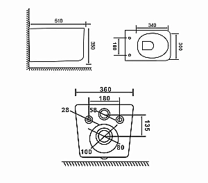 Подвесной унитаз SantiLine SL-5048 безободковый, с крышкой микролифт, слив-торнадо, белый купить в интернет-магазине Sanbest