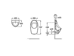 Писсуар Roca Euret 35945M000 купить в интернет-магазине Sanbest