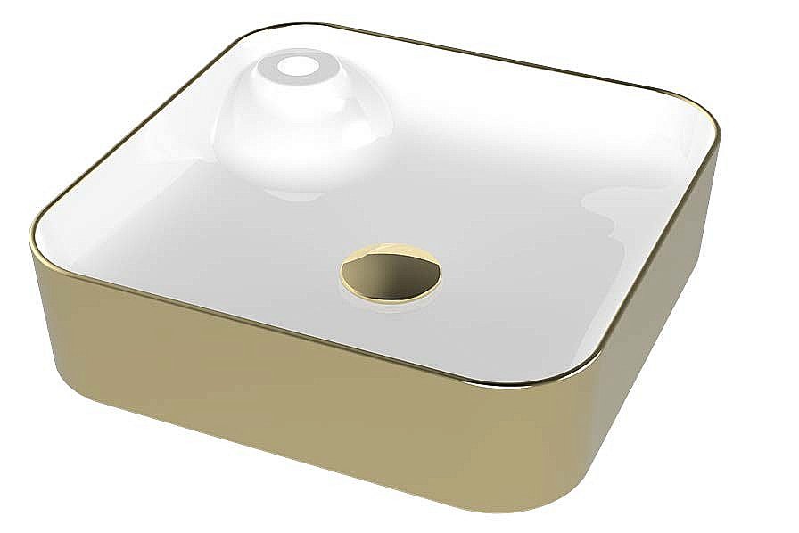 Раковина накладная Bien Flame 42,5 FALG04302FD1G2000 золото купить в интернет-магазине Sanbest