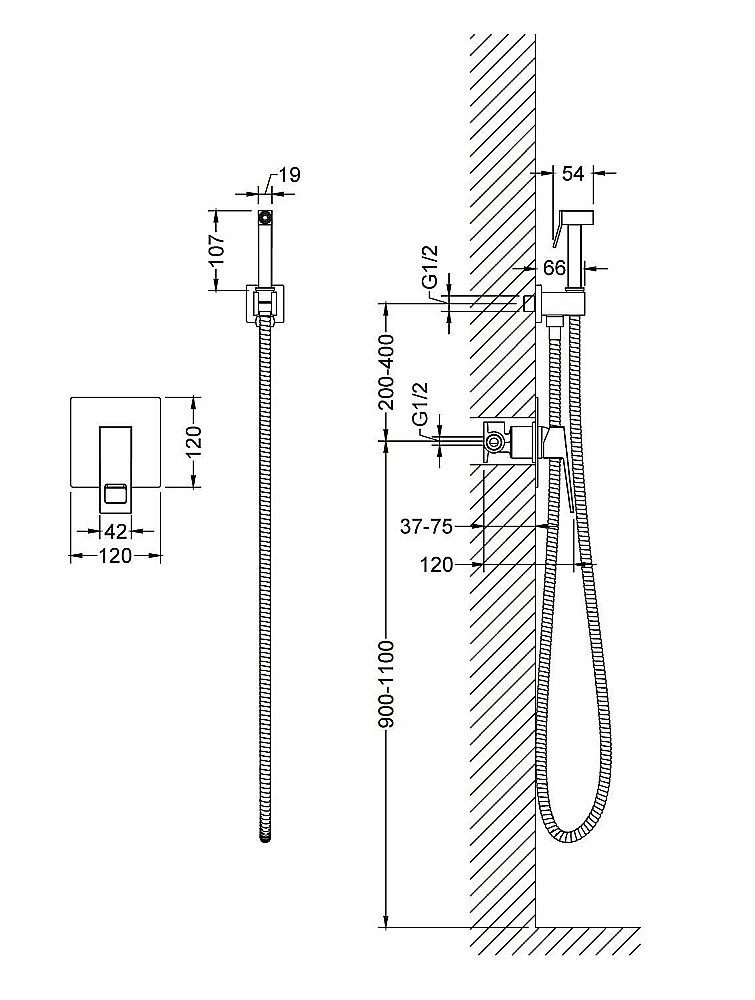 Гигиенический душ со смесителем Timo Briana 7189/03SM купить в интернет-магазине сантехники Sanbest