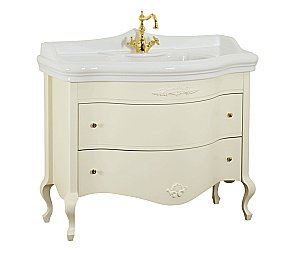 Тумба с раковиной Migliore Impero 110 Avorio с ящиками для ванной в интернет-магазине Sanbest
