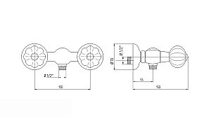 Смеситель для душа Migliore Olivia ML.OLV-5846.BP.CR хром/декор платина купить в интернет-магазине сантехники Sanbest
