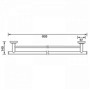 Полотенцедержатель Aquanet 4724D купить в интернет-магазине сантехники Sanbest