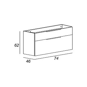 Тумба с раковиной Cezares URBAN 74 55159 75 Spatolato bianco для ванной в интернет-магазине Sanbest