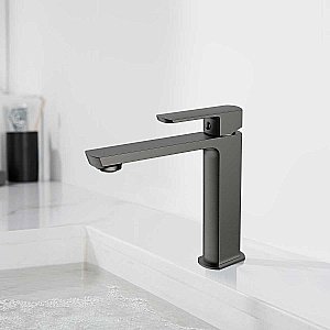 Смеситель для раковины Vincea Next VBF-1N1GM вороненая сталь купить в интернет-магазине сантехники Sanbest