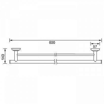 Полотенцедержатель Aquanet 4724D купить в интернет-магазине сантехники Sanbest