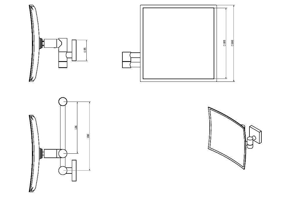 Зеркало косметическое Langberger Vico 75485 купить в интернет-магазине сантехники Sanbest