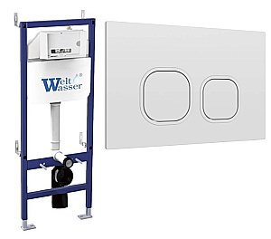 Инсталляция для унитаза WeltWasser WW BAMBERG 460 WT-N 10000014423 кнопка белая купить в интернет-магазине сантехники Sanbest
